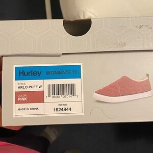 New Hurley Womens ARLO PUFF Clog Pink Slip On Loafers Casual Shoes Size 10